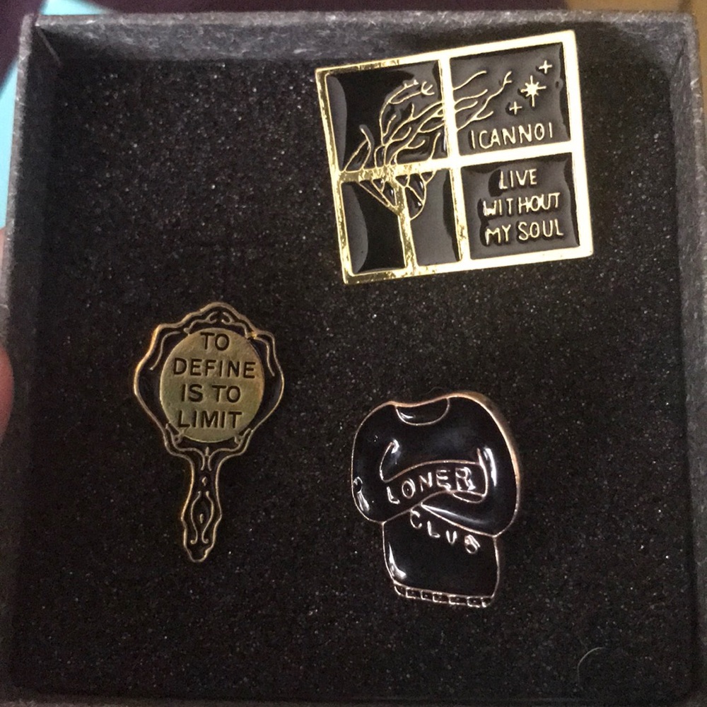 Poetic Literary Pin set #2